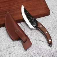 Couteau de boucher japonais professionnel Forge 6 "manche en bois nouveau Design outil de cuisine tranchant incurvé viande os Cutter couteau à désosser