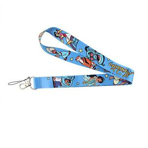 حبل تعليق للهاتف المحمول من البوليستر بتصاميم كرتونية وأنمي رائجة مع حامل لبطاقة الهوية للطلاب، تصاميم الأميرة والبطريق والأرنب والضفدع - Product Image 4