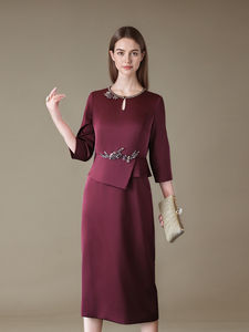 <span class=keywords><strong>Robe</strong></span> midi <span class=keywords><strong>chic</strong></span> à taille perlée, <span class=keywords><strong>robe</strong></span> <span class=keywords><strong>de</strong></span> soirée formelle grande taille, <span class=keywords><strong>robe</strong></span> <span class=keywords><strong>de</strong></span> soirée, manches 3/4, tenue <span class=keywords><strong>pour</strong></span> invité <span class=keywords><strong>de</strong></span> mariage, <span class=keywords><strong>mère</strong></span> <span class=keywords><strong>de</strong></span> <span class=keywords><strong>la</strong></span> <span class=keywords><strong>mariée</strong></span>, taille L-5XL - Product Image 3