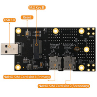 Double emplacement pour carte Nano SIM NGFF M.2 b-key, carte d'adaptation de Module sans fil 5G 4G LTE