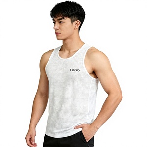 Camiseta Deportiva Personalizada para Hombre, Sin Mangas, Tejido Elástico, Chaleco para Correr, Transpirable, para Entrenamiento Atlético, Gimnasio, OEM - Product Image 3