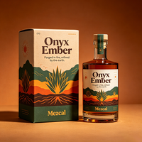 Großhandel OEM ODM Umweltfreundliche Papier-Faltschachtel mit UV-Druck für Traditionellen Rauchigen Mezcal-Agaven-Likör