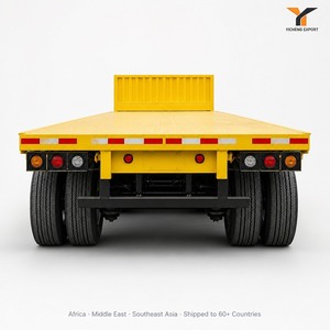 Remolque <span class=keywords><strong>de</strong></span> Carga <span class=keywords><strong>de</strong></span> Plataforma Plana <span class=keywords><strong>de</strong></span> Tres Ejes con Barandas Laterales <span class=keywords><strong>para</strong></span> Transporte Industrial - Product Image 3