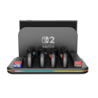 OEM: Base d'organisation pour Switch 2 4-en-1 avec étui pour 12 cartes de jeu et pour Switch 2 Nintendo Joy Cons Multi-Port Charging Dock