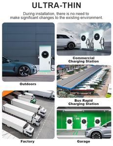 เครื่องชาร์จรถยนต์ไฟฟ้าแบบเร็ว 60KW-240KW แบบคู่ DC สีขาว ติดตั้งบนพื้น รองรับ CCS GB/T CHAdeMO NACS สำหรับยานยนต์ไฟฟ้า - Product Image 4