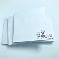 Bloc-notes adhésif personnalisable pour entreprise, imperméable, transparent, auto-adhésif, bloc-notes d'écriture, papeterie de bureau, bloc-notes adhésif