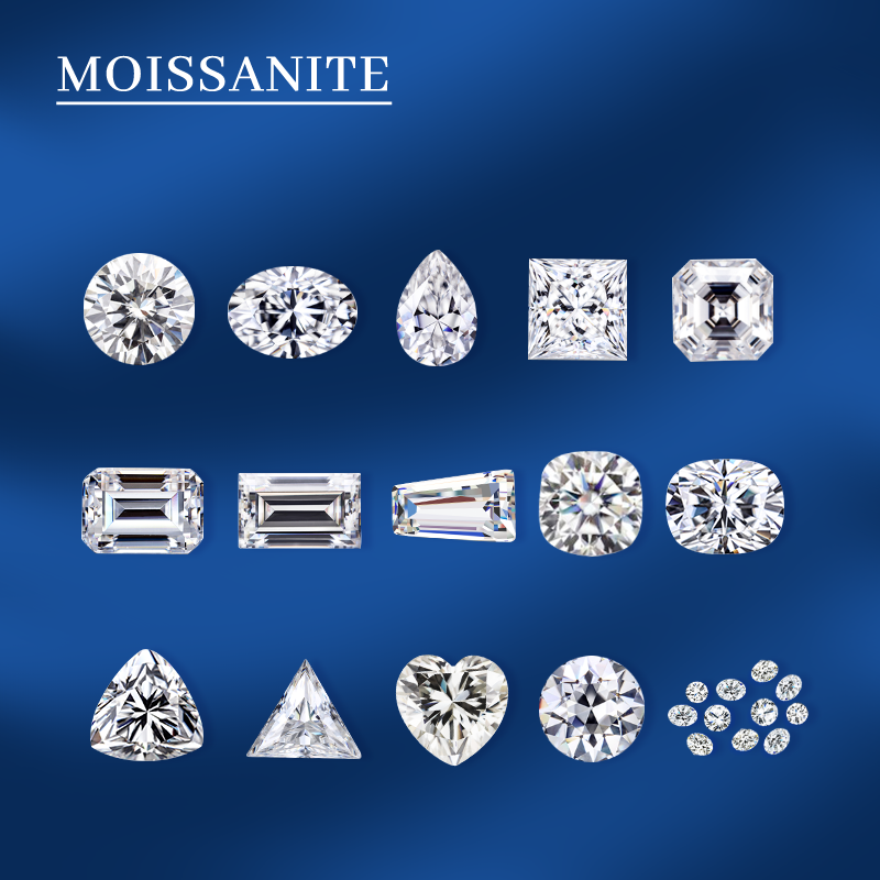 Loose Moissanite 3mm 10mm 0 1ct