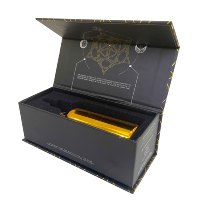 Boîte cadeau rigide magnétique personnalisée avec impression à chaud dorée, emballage pour flacon cosmétique avec insert en mousse personnalisé, vente en gros