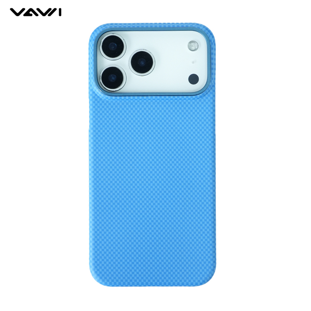 VAWI B342 Carbon Fiber Luxury Ultra-Thin Phone Case Business Design for IPhone 18 17 Pro Max Aramid Fiber Magnetic Phone Cover
