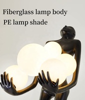 JYLIGHTING Nordic Creative Design Figure Sculpture Lampadaire LED Bras Tenant Boule Hôtel Expositions Bureau Ventes Style Vertical