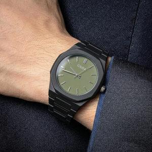 Montre en alliage pour homme CILOA, design sportif vert, 20 mm, aiguille simple, mouvement à quartz étanche, haute qualité, personnalisable, cadeau - Product Image 3