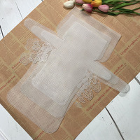Accessoire de couture bricolage petite taille tissé à la main or velours laine sac en plastique plaque grilles feuille pour le tricot