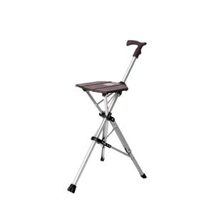 GameShark Folding Trekking Stick Chair Aluminum Alloy One Click Opening Outdoor <b>Portable</b> Cane For Elderly Hiking - Product Image 2