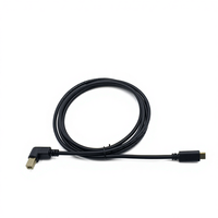 Câble d'imprimante et de scanner COMTON USB C mâle vers USB B mâle angulaire noir PVC standard, câble de données USB multifonctionnel