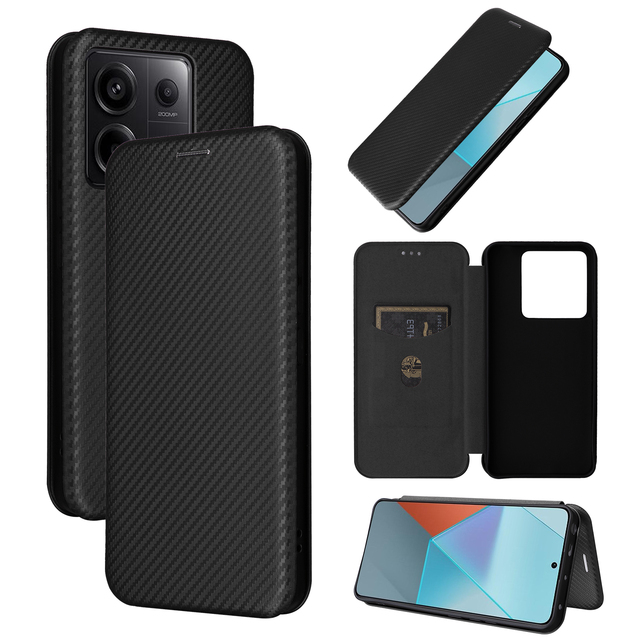 2024 New Trend Luxury Design Flip Magnetic Cover Shockproof Phone Case Card Slot for Redmi Note 13 Pro 5G