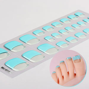 <span class=keywords><strong>Lampe</strong></span> UV semi-durcie à moitié transparente de style français blanc de qualité salon Bandes de gel pour ongles d'orteil Produit de bande de gel pour ongles de qualité supérieure - Product Image 2