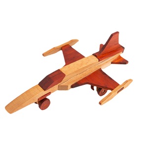 <span class=keywords><strong>Modelo</strong></span> de Avión de Combate de Madera Maciza Hecho a Mano, Juguete Educativo de Construcción y Ensamblaje de Madera Artesanal para Niños - Product Image 1