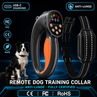 Collier de dressage pour chien avec télécommande, bip, vibration, choc, anti-élan, rechargeable, pour chiens de petite, moyenne et grande taille
