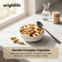 Capsules de complexe de kératine, complément nutritionnel pour cheveux en marque privée, formule personnalisée OEM