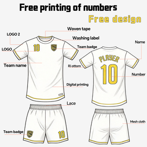 Maillots <span class=keywords><strong>de</strong></span> football et survêtements <span class=keywords><strong>de</strong></span> football personnalisés OEM en gros d'usine, hauts à manches courtes unisexe pour adultes, grandes tailles, techniques d'impression - Product Image 4