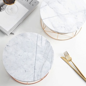 Nordic Natural Decor Display <b>Tray</b> Custom Packaged Kitchenware Wedding Party <b>Marble</b> Cake Stand - Product Image 2