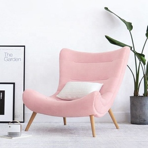 Silla de salón de <span class=keywords><strong>Caracol</strong></span> de venta directa con silla de terciopelo de lujo moderna otomana para sala de estar silla relajante perezosa individual para el hogar - Product Image 3