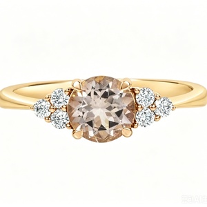 Bague en Morganite Baguette Certifiée IGI 2 Carats D VS1 CVD Or 18K Plaqué Rhodium Élégante Bijoux de Mariage Tendance - Product Image 1
