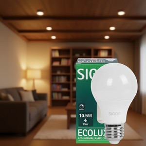 Bombilla LED SIGOR ECOLUX 10.5W E27 2700K Regulable para Iluminación Interior - Product Image 2