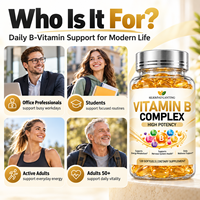 Gélules de Vitamine B Complexe Marque Blanche Formule Personnalisée Haute Puissance B1 B2 B3 B6 B12 Soutien Énergétique 120 Unités GMP