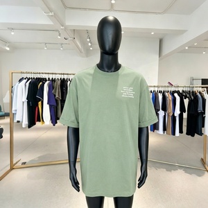 T-shirts Homme Streetwear Oversize en Coton Teint Fil à Fil, Impression Personnalisée, Vente en Gros Usine à Bas Prix, Fournisseur Populaire - Product Image 2