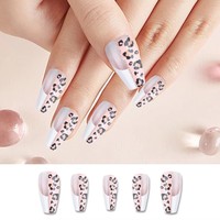 Ventes chaudes, faux ongles écologiques, couverture complète, ongles à presser avec colle, salon, design français, amande longue, doigt