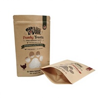 Sacs en Mylar imprimés sur mesure, sacs en papier kraft, sacs biodégradables en plastique transparents, sacs à fenêtre irrégulière pour aliments pour animaux de compagnie