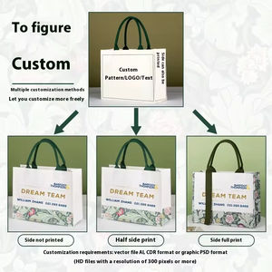 Custom Logo Recyclable Canvas Eco-Friendly Foldable Tote Bag Medium High Sensitivity Corporate Advertising Holiday Gift Modern - Product Image 3