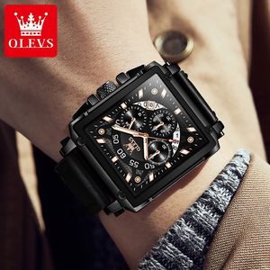 Olevs 9919 Low Moq Oem <span class=keywords><strong>Watch</strong></span> Logo Custom Relojes impermeables Hombres Business Fasion Correa de cuero Reloj de cuarzo de lujo para hombres - Product Image 3