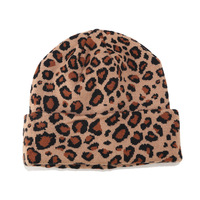 Best-seller Chapeau Jacquard Léopard pour femme Chapeau d'hiver polyvalent à la mode Impression numérique E-Commerce transfrontalier Article chaud