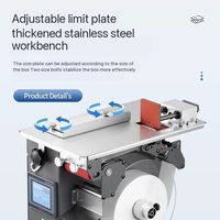 Étiqueteuse semi-automatique transparente pour coins de boîtes, anti-contrefaçon, pour étiquettes rondes à angle droit
