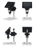 Mikroskop Video Digital HuaGuang HGDM4 untuk Anak-Anak, Baterai 2000MA, Garansi 3 Tahun, Resolusi Video 240P-960P VGA/720P, 8 Lampu LED