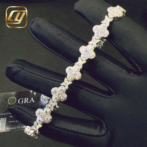 Pulsera de Lujo de 10MM, Estilo Hip Hop, Plata de Ley 925 con Moissanita, Certificación GRA, Joyería Fina, Cadena Cubana - Product Image 1