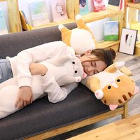 Peluche de Fabrication Personnalisée d'Usine, Jouets Élastiques et Doux pour Chats, Grande Peluche Oreiller pour Enfants à Câliner, Poupées Dessin Animé