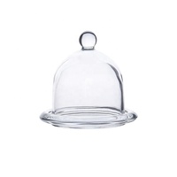 Support à gâteau en verre avec couvercle, plateau de présentation de desserts anti-poussière, plateau de service de fruits pour la maison et les fêtes