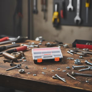Organisateur de petites pièces à une face, lot de 3, boîte de rangement à 21 compartiments avec séparateurs amovibles pour outils et quincaillerie - Product Image 2