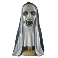 Masques de nonne Soul Summoner pour Halloween, masques de maquillage d'horreur, accessoires de farce, couvre-chefs d'horreur, nonne