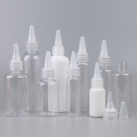 Nouvelle conception de flacon compte-gouttes en plastique coloré pour animaux de compagnie, à embout fin, 80 ml, 100 ml, 120 ml, 150 ml, 200 ml