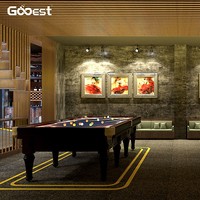 Table de billard et de snooker interactive à projection intérieure avec structure métallique