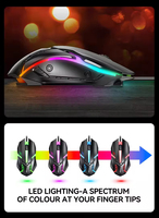 Vente en gros d'usine - Combo de jeu filaire rétroéclairé 4 en 1 TF240 - Casque, tapis de souris, clavier filaire avec éclairage LED, ensemble de jeu RGB
