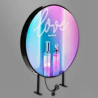 Boîte lumineuse LED en acrylique/ABS thermoformé, double face/simple face, forme personnalisée, murale, circulaire, durable, haute qualité