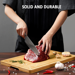 Bloc de boucher de cuisine de luxe, en bambou, pour la viande végétale, vente en gros, 9 pièces - Product Image 5