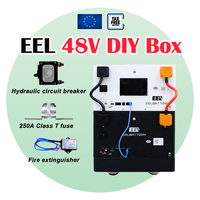 Boîtier de batterie Lifepo4 EEL 51.2V 48V V5 V6 avec BMS JK V19 314Ah JK 150A 200A BMS Système d'énergie solaire pour cellules EVE MB31 LfepO4