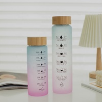 700ml 1000ml de qualité alimentaire, cadeau incassable, Logo personnalisé, tasse de bouteille d'eau de lait de voyage avec couvercle en bambou