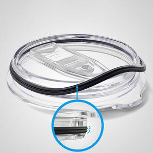 20 oz FDA chấp thuận thay thế nắp cao su con dấu tùy chỉnh màu đen Silicone Nắp Gasket con dấu cho cốc cà phê - Product Image 1